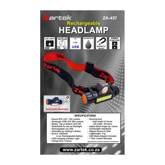 Zartek ZA-437 - Zartek ZA-437 Headlamp - LED