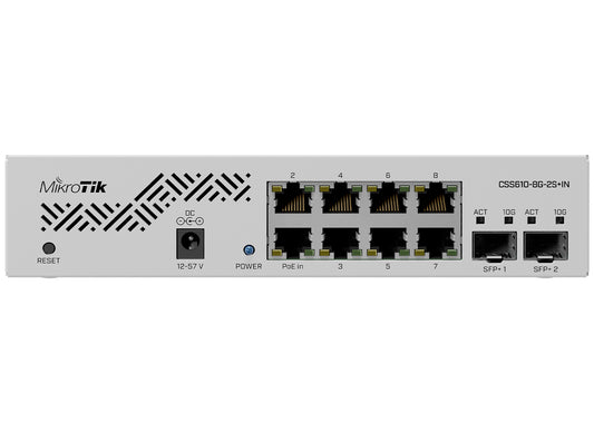 MikroTik SwOS Lite Cloud Smart Switch 8 Port Gigabit 2SFP+ PoE Input - Guards On Duty Shop & Security Guards