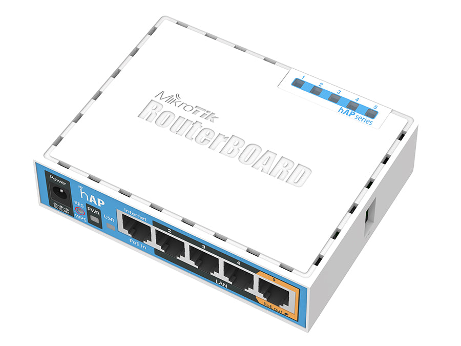 MikroTik hAP 5 Port Ethernet 300Mbps WiFi 4 Router - Guards On Duty Shop & Security Guards