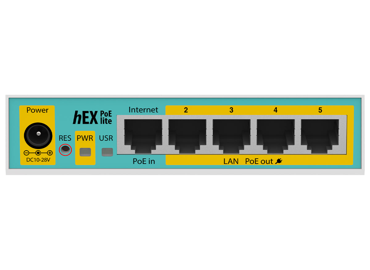 MikroTik hEX PoE Lite 5 Port Ethernet 4 PoE Router - Guards On Duty Shop & Security Guards