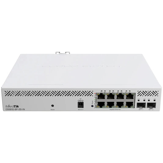 MikroTik CSS610-8P-2S+IN | 8-Port Gigabit PoE-out Switch, 2 x 10G SFP+