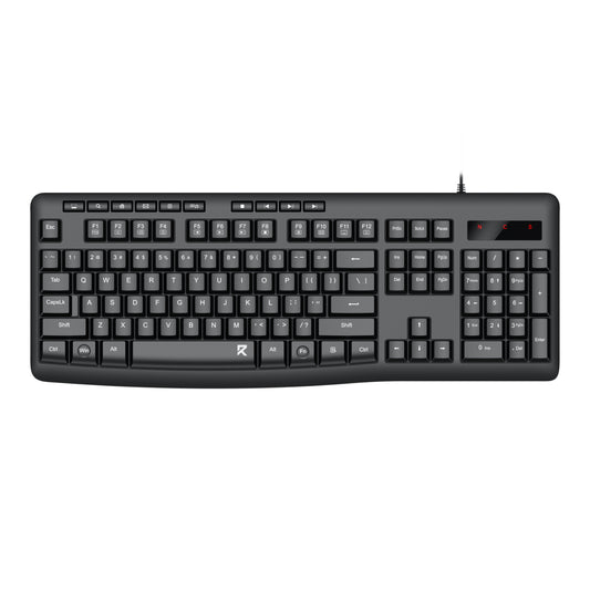 Redragon BK-7366 Full-size Ergonomic Wired Membrane Office Keyboard - Black - Guards On Duty Shop & Security Guards