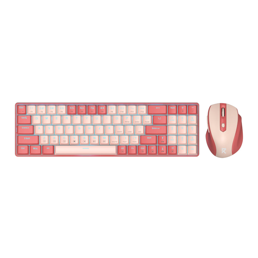 Redragon BS8772 Wireless Keyboard and Mouse Combo - Red/Pink - Guards On Duty Shop & Security Guards
