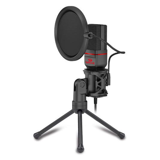 REDRAGON SEYFERT 3.5mm Aux Gaming Mic and Tripod - Black - Guards On Duty Shop & Security Guards