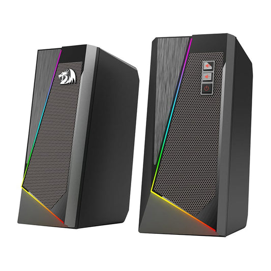 REDRAGON 2.0 Satellite Speaker ANVIL 2 x 3W RGB USB|Aux Gaming Speaker - Black - Guards On Duty Shop & Security Guards