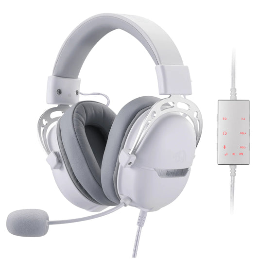 REDRAGON Over-Ear AURORA Gaming Headset - White - Guards On Duty Shop & Security Guards