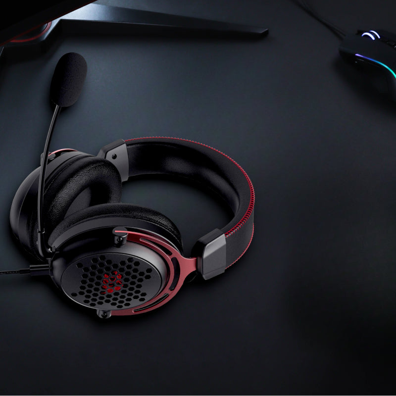 REDRAGON Over-Ear DIOMEDES Honeycomb 3.5mm AUX Gaming Headset - Black - Guards On Duty Shop & Security Guards
