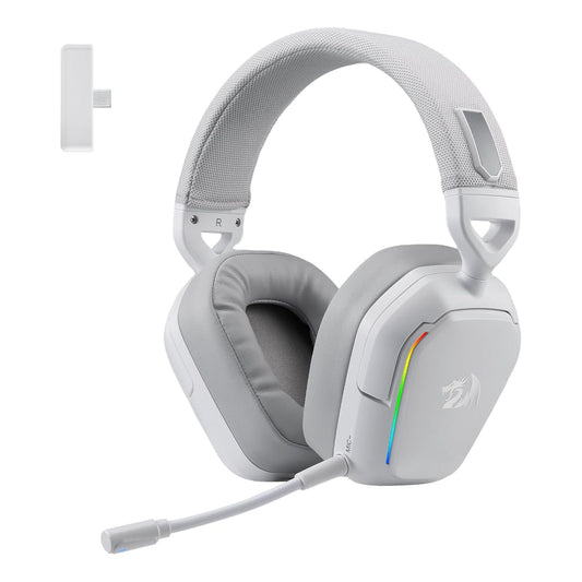 Redragon H868 RGB Wireless Gaming Headset - White - Guards On Duty Shop & Security Guards