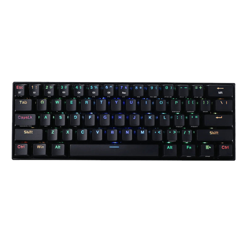 REDRAGON DRACONIC PRO Mechanical 61 Key|Bluetooth 5.0|RGB 9 Colour Modes|Rechargable Battery|Type-C Charging Cable Gaming Keyboard - Black - Guards On Duty Shop & Security Guards