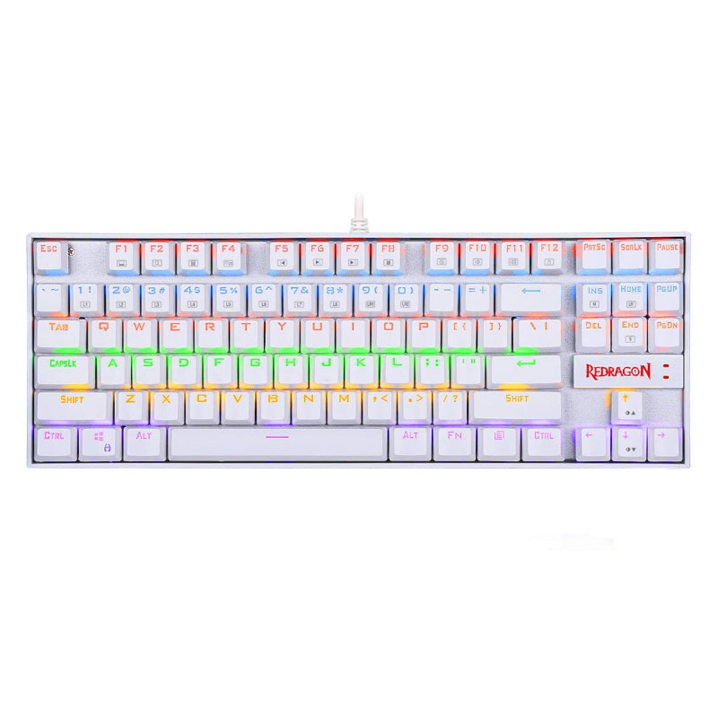REDRAGON KUMARA Mechanical 87 Key|RGB Backlit Gaming Keyboard - White - Guards On Duty Shop & Security Guards