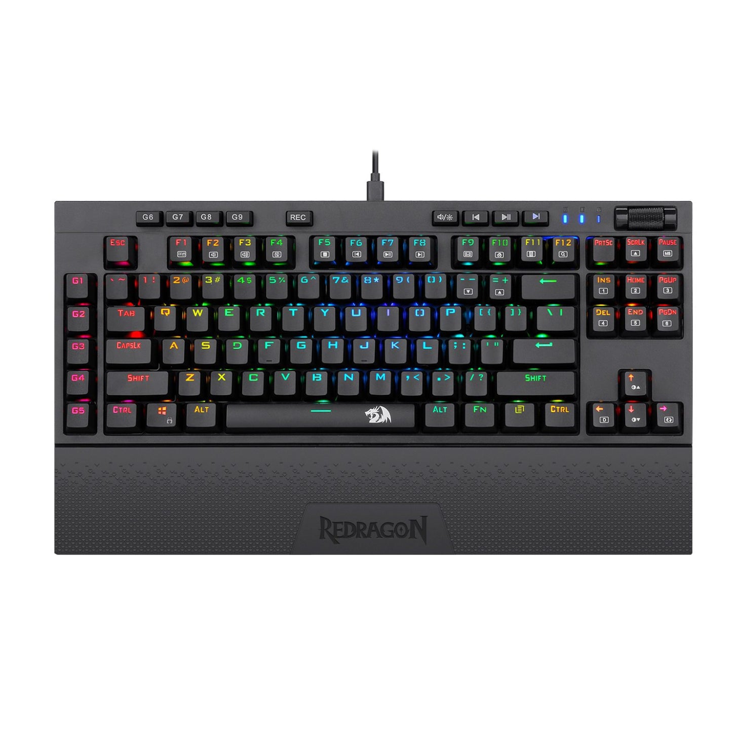 Redragon K588 RGB Pro BROADSWORD TKL Mechanical Wired Gaming Keyboard - Black - Guards On Duty Shop & Security Guards
