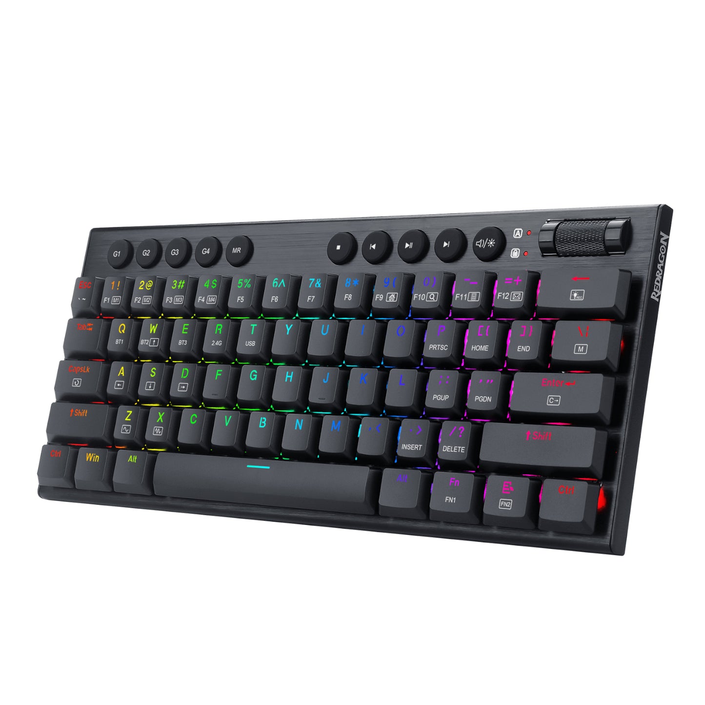 REDRAGON Horus Mini 61Key Red Switch RGB Low Profile Gaming Mechanical Keyboard - Black - Guards On Duty Shop & Security Guards