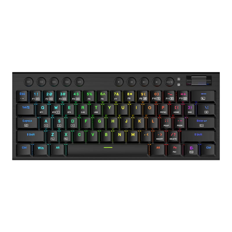 REDRAGON Horus Mini Pro 61Key Wireless Bluetooth Red Switch RGB Low Profile Gaming Mechanical Keyboard - Black - Guards On Duty Shop & Security Guards