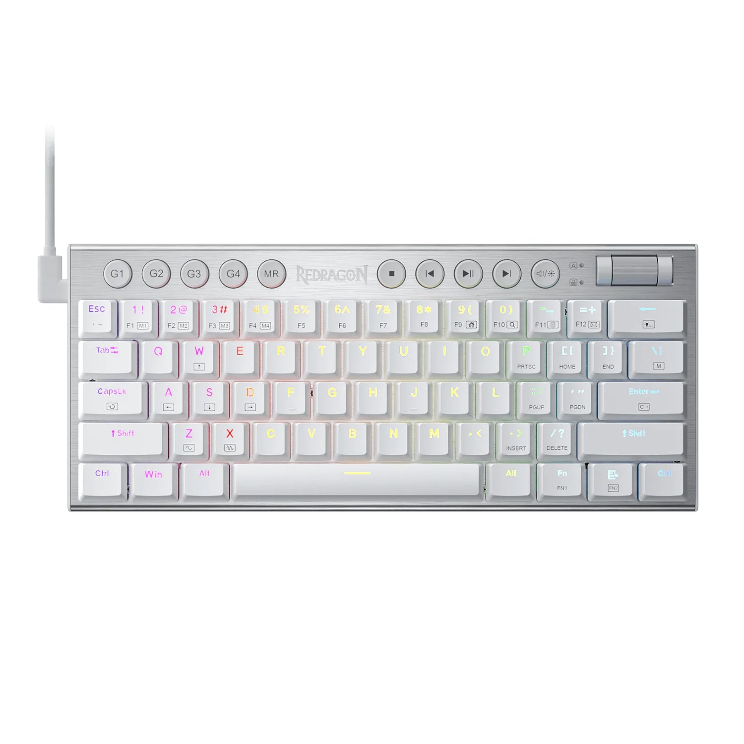Redragon K632 HORUS Mini 60% RGB Wired Gaming Keyboard – White - Guards On Duty Shop & Security Guards