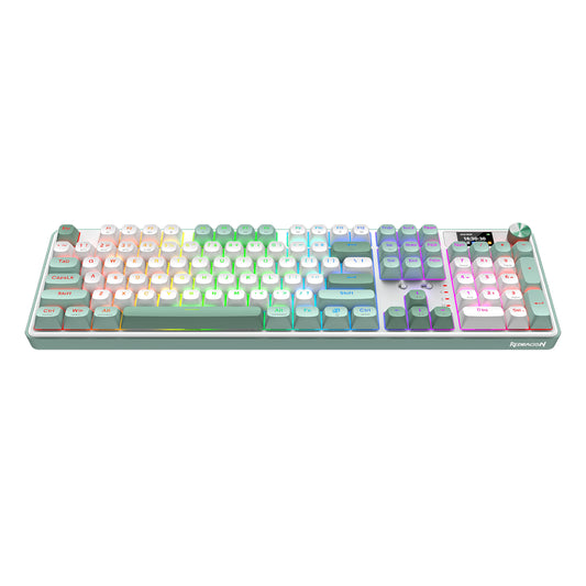 Redragon WYVERN K761 Pro Full-size RGB Wireless Mechanical Gaming Keyboard - White/Green - Guards On Duty Shop & Security Guards