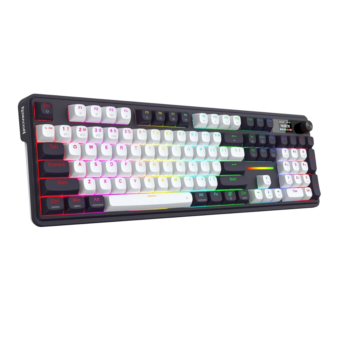 Redragon K762WB-RGB-PRO LCD Full-size Gasket Mechanical Keyboard - Black - Guards On Duty Shop & Security Guards