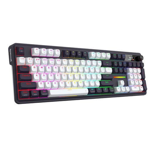 Redragon K762WB-RGB-PRO LCD Full-size Gasket Mechanical Keyboard - Black - Guards On Duty Shop & Security Guards