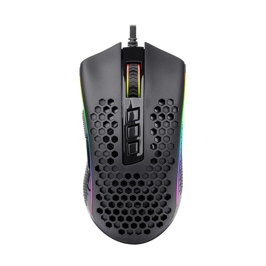 REDRAGON STORM 12400DPI 7 Buttons|Ergonomic Design|P3327 Optical Sensor|Lightweight Body|RGB Backlit gaming Mouse - Black - Guards On Duty Shop & Security Guards
