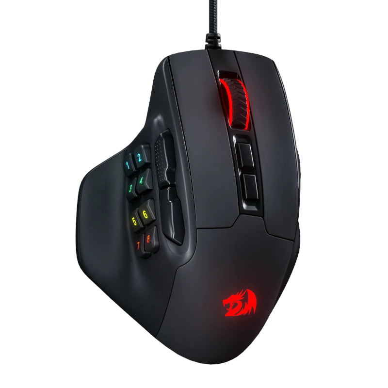 REDRAGON Aatrox 6200DP RGB MMO Gaming Mouse - Black - Guards On Duty Shop & Security Guards