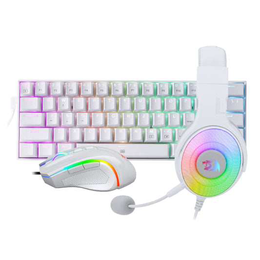 REDRAGON 3IN1 MS|HS|KB WIRED COMBO - WHITE - Guards On Duty Shop & Security Guards