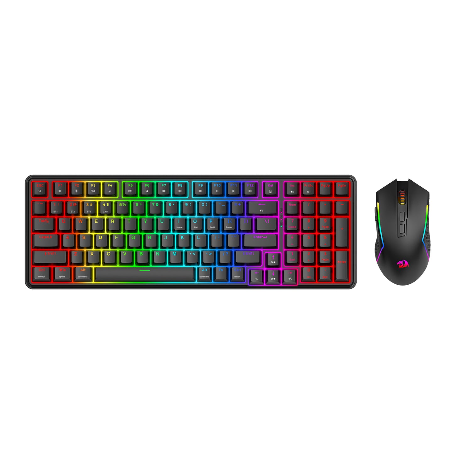 Redragon S162 RGB 3-Mode Wireless Mechanical Gaming Keyboard and Mouse Combo - Black - Guards On Duty Shop & Security Guards