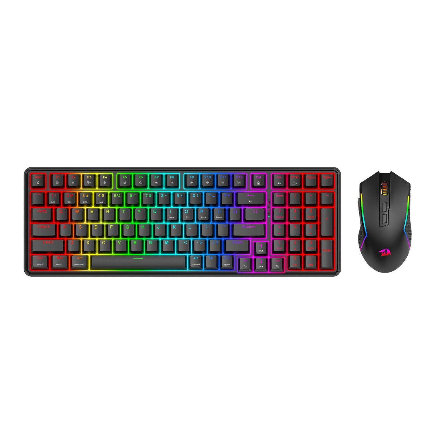 Redragon S162 RGB 3-Mode Wireless Mechanical Gaming Keyboard and Mouse Combo - Black - Guards On Duty Shop & Security Guards