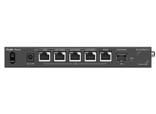 Reyee 5 Port 2.5G Multi-WAN 4 PoE 110W 400 User Cloud Router - Guards On Duty Shop & Security Guards