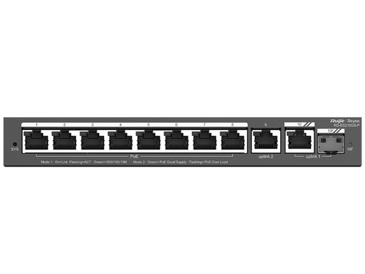 Reyee 10 Port Gigabit with 8 PoE 120W 1SFP Combo Port Smart Managed Switch - Guards On Duty Shop & Security Guards