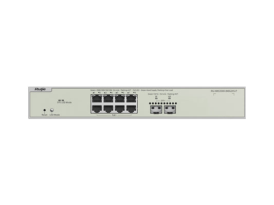 Reyee 8 Port 2.5Gbps PoE 240W 2SFP+ Layer 2+ Smart Managed Switch - Guards On Duty Shop & Security Guards