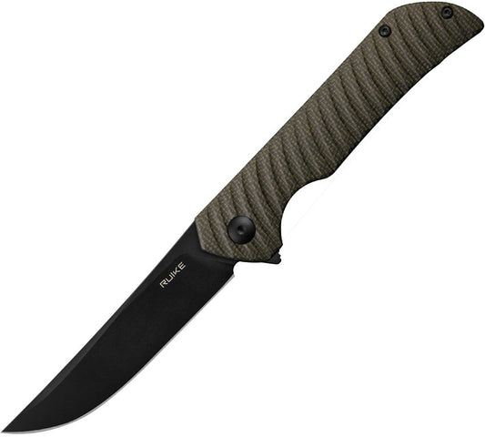 Ruike P122-MB Linerlock Knife - Black Micarta (RNS43276)