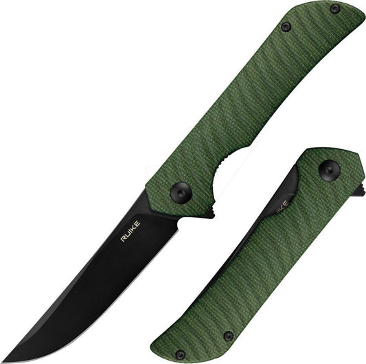 Ruike P122-MG Linerlock Knife - Green Micarta (RNS45627)