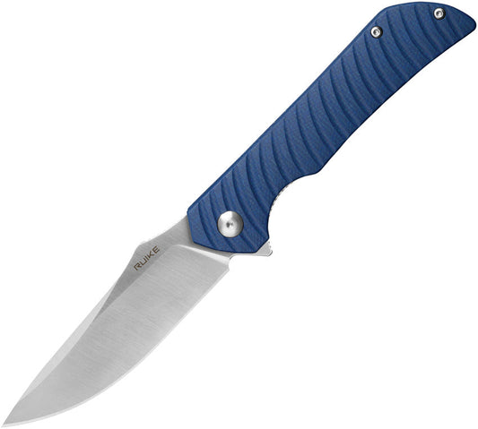 Ruike P123-ME Flipper Knife - Blue Micarta (RNS45629)