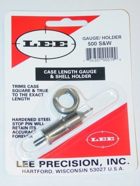 Lee 500 Smith & Wesson Case Length Gauge & Shell Holder