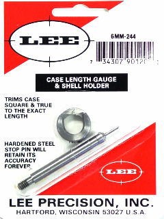 Lee 6MM / 244 Remington Case Length Gauge & Shell Holder