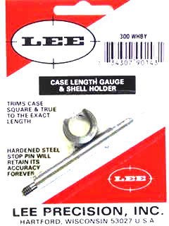 Lee 300 Weatherby Case Length Gauge & Shell Holder