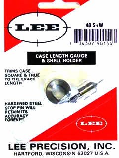 Lee 40 Smith & Wesson Case Length Gauge & Shell Holder