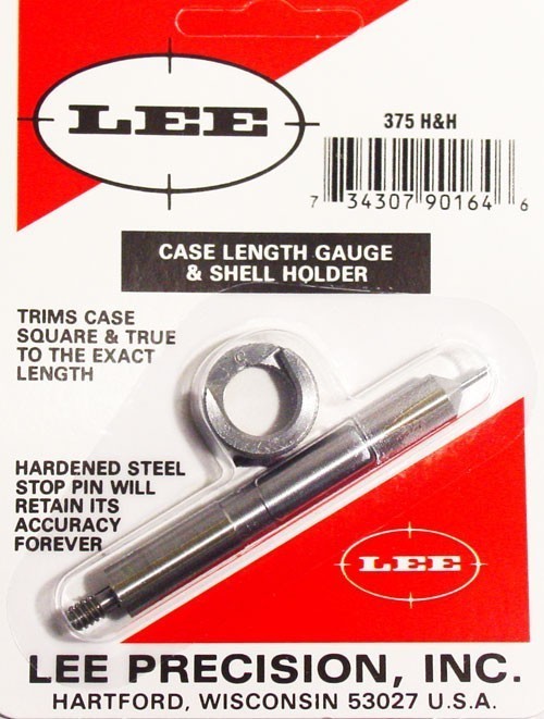 Lee 375 H&H / 375 RUM Case Length Gauge & Shell Holder
