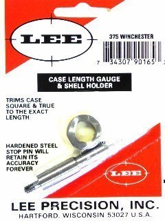 Lee 375 Winchester Case Length Gauge & Shell Holder