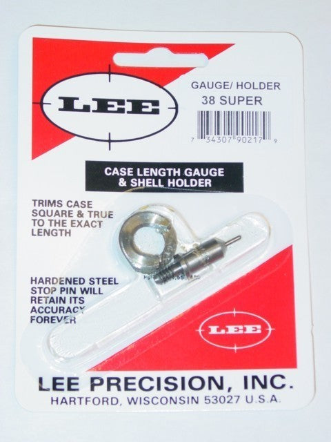 Lee 38 Super Case Length Gauge & Shell Holder