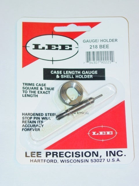 Lee 218 Bee Case Length Gauge & Shell Holder