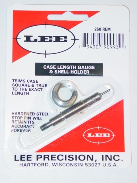 Lee 260 Remington Case Length Gauge & Shell Holder