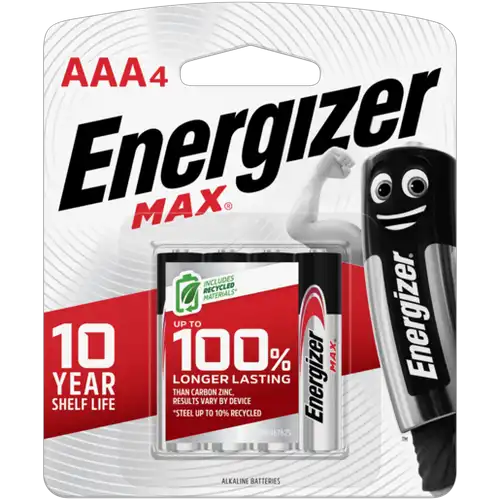 Energizer Max Alkaline AAA - 4 Pack
