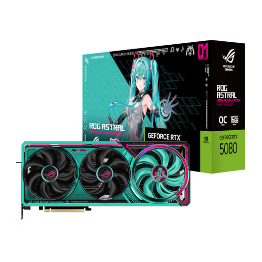 Asus ROG Astral GeForce RTX 5080 16GB GDDR7 OC Hatsune Miku Graphics Card - Guards On Duty Shop & Security Guards