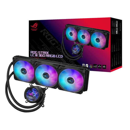 Asus ROG STRIX LC III 360 ARGB LCD All-in-one CPU Liquid Cooler - Black - Guards On Duty Shop & Security Guards