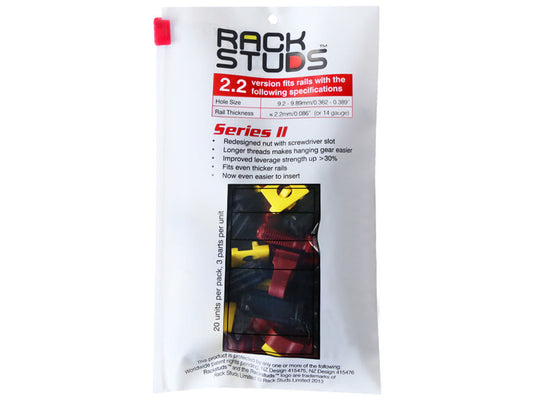 Rackstuds 2.2mm 20 Pack Red - Guards On Duty Shop & Security Guards