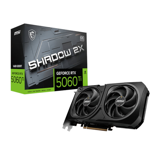 MSI GeForce RTX 5060 Ti SHADOW 2X OC PLUS GDDR7 16GB Graphics Card - Guards On Duty Shop & Security Guards