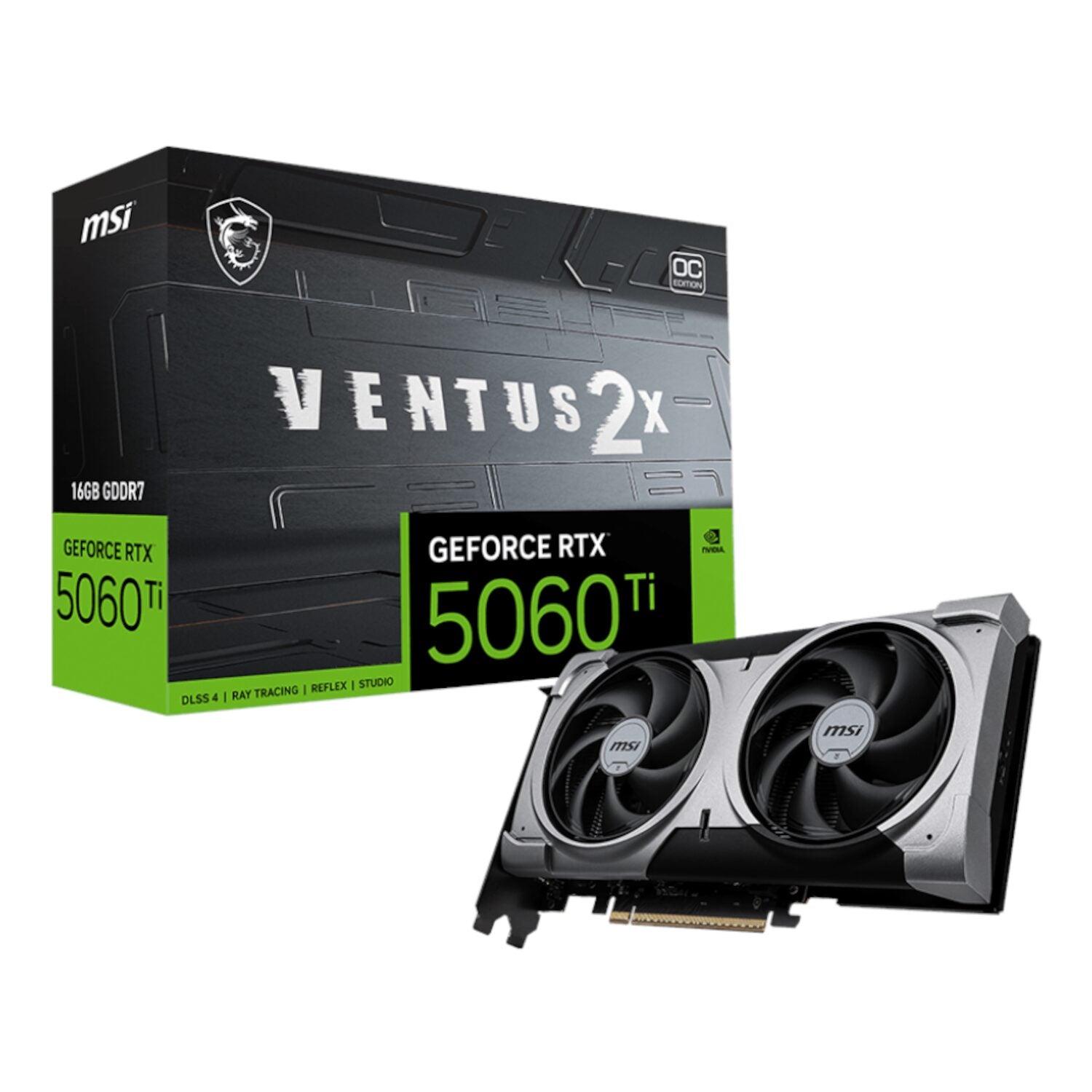 MSI GeForce RTX 5060 Ti VENTUS 2X OC PLUS 16GB GDDR7 Graphics Card - Guards On Duty Shop & Security Guards