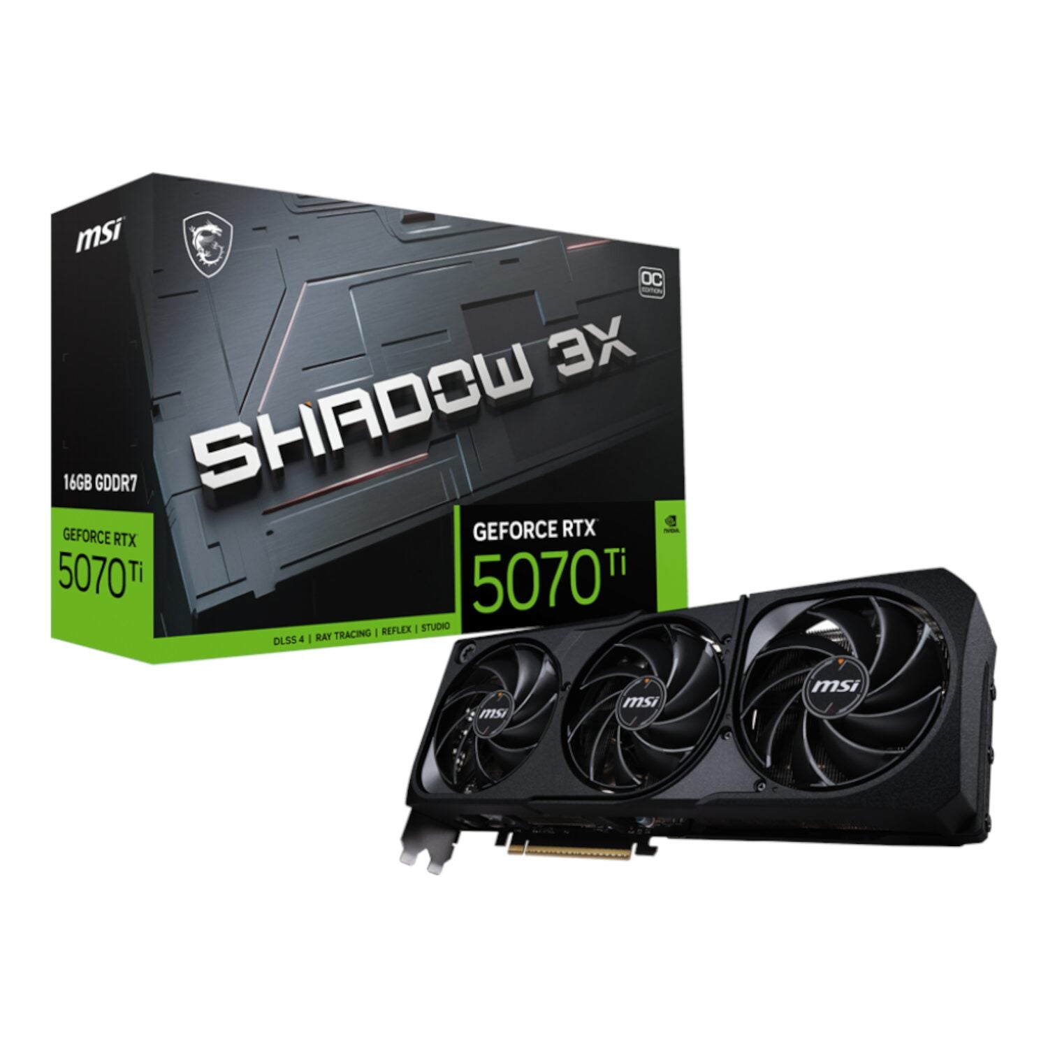 MSI GeForce RTX 5070 Ti 16GB GDDR7 SHADOW 3X OC Graphics Card - Guards On Duty Shop & Security Guards