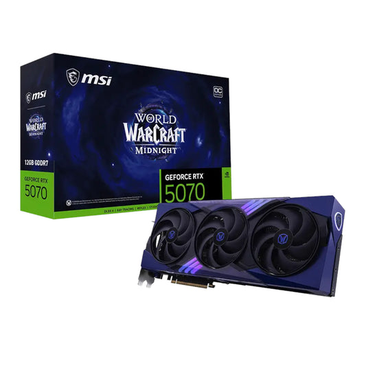 MSI GeForce RTX 5070 12GB World of Warcraft MIDNIGHT VOID EDITION OC Graphics Card - Guards On Duty Shop & Security Guards