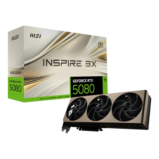 MSI GeForce RTX 5080 16GB INSPIRE 3X OC Graphics Card - Guards On Duty Shop & Security Guards